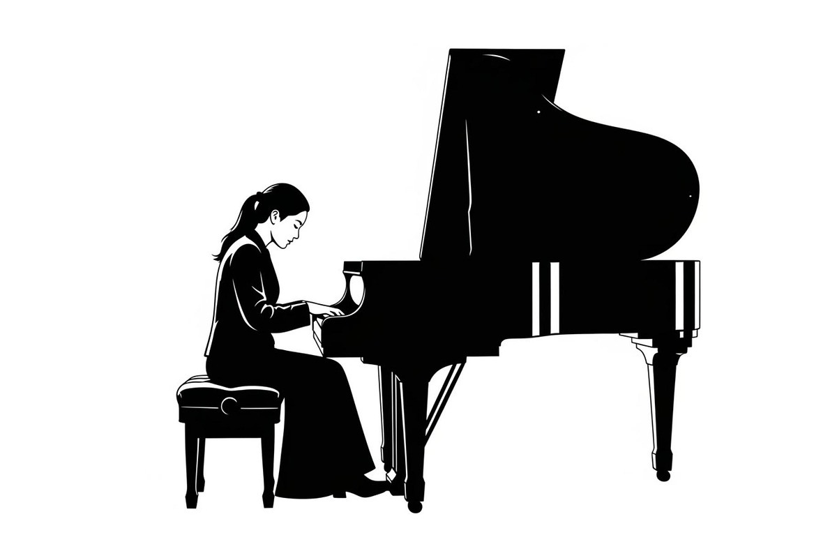 Piano Player Silhouette Vector Bundl, an Illustration by jahid234 (Photo 12 of 20)