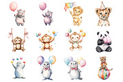 Cute Baby Circus Animals, an Illustration by Design Market (Thumbnail 3 of 3)