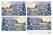 Winter Christmas landscape, a Decorative Illustration by Countryside life (Thumbnail 8 of 8)