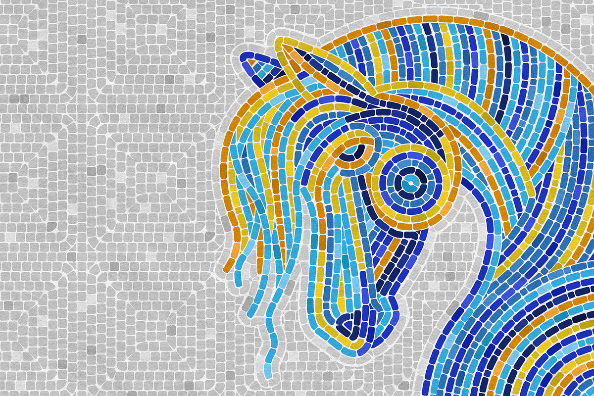 Mosaic Tile Illustrator Brushes, a Brush Add-On by pixelbuddha.net (Photo 9 of 10)