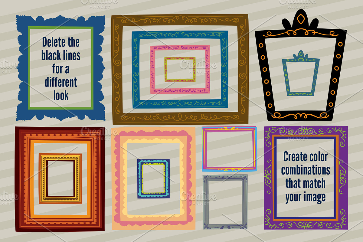 Hand-Drawn Customizable Frames, an Illustration by edfredned (Photo 6 of 7)