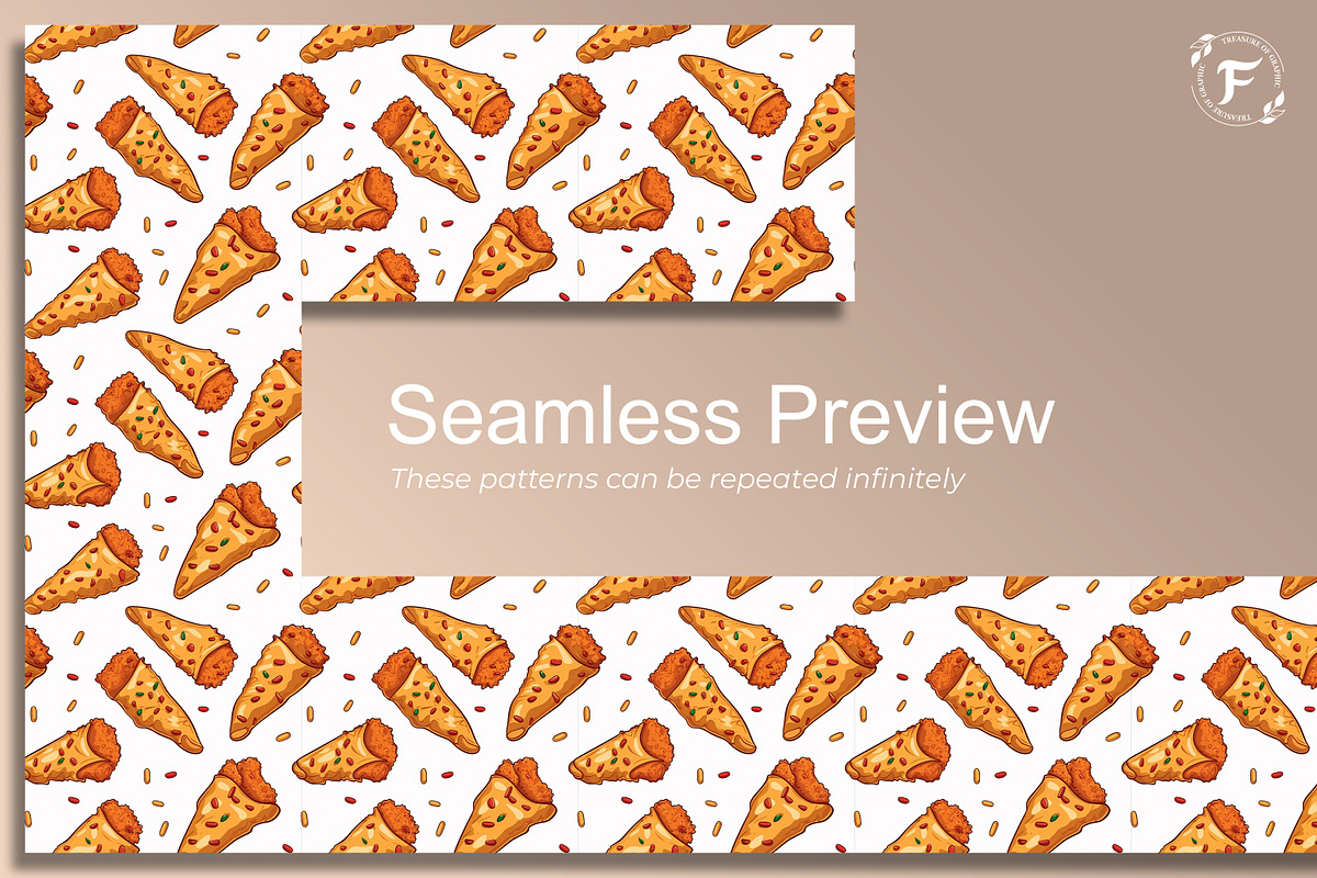 Fast Food Seamless Pattern, a Pattern Graphic by Forhadx5 (Photo 2 of 7)