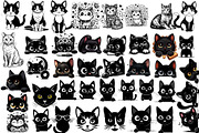 Cat Silhouette | Cat Head & Face SVG, an Animal Illustration by Chipshpow Graphics (Thumbnail 4 of 10)