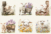 Spring Sheep Clipart, a Work Illustration by OK Design (Thumbnail 2 of 4)