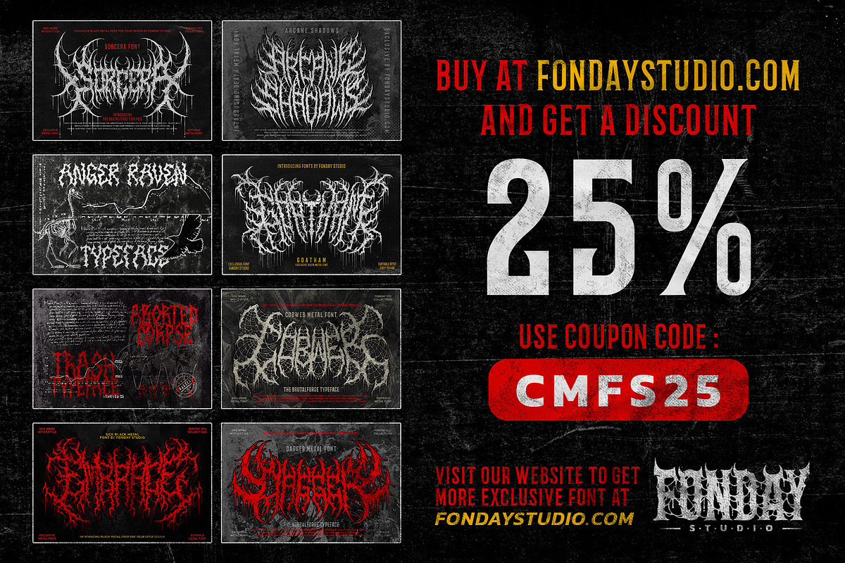Sorcera Death Metal Font, a Blackletter Font by Fonday Studio (Photo 18 of 19)