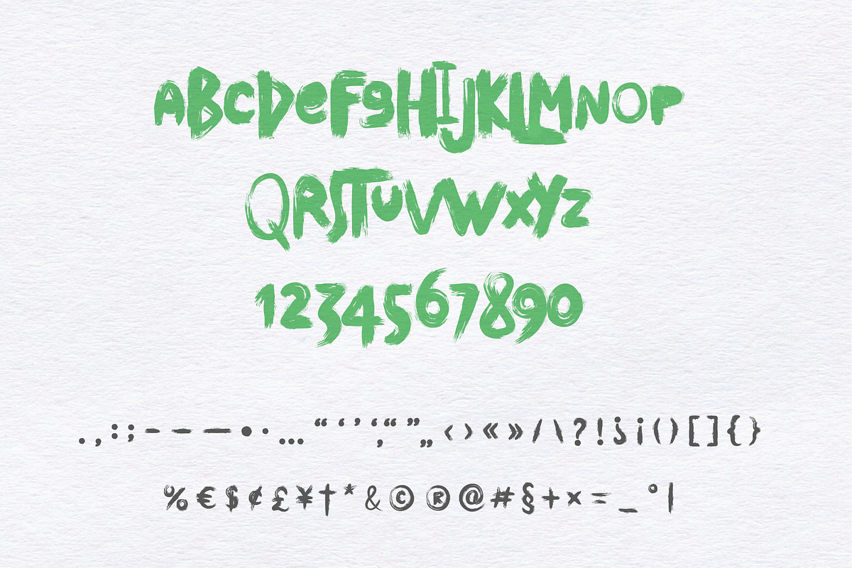 Hero — hand drawn font preview 3