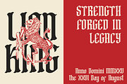 Mythic Griffin | Blackletter Font, a Blackletter Font by Denustudios (Thumbnail 7 of 12)