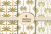 Tropical Palm Tree Seamless Patterns, a Pattern Graphic by wind mill (Thumbnail 1 of 3)