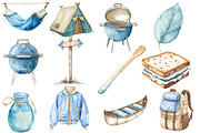 Summer Camping Clipart, an Illustration by Designworld (Thumbnail 3 of 6)
