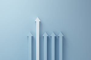 White arrow protruding from the othe, a Business Photo by Zama Studio