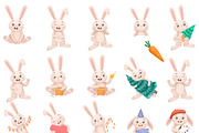 Cute Cartoon Bunny PNG, an Illustration by LikaYu (Thumbnail 2 of 3)