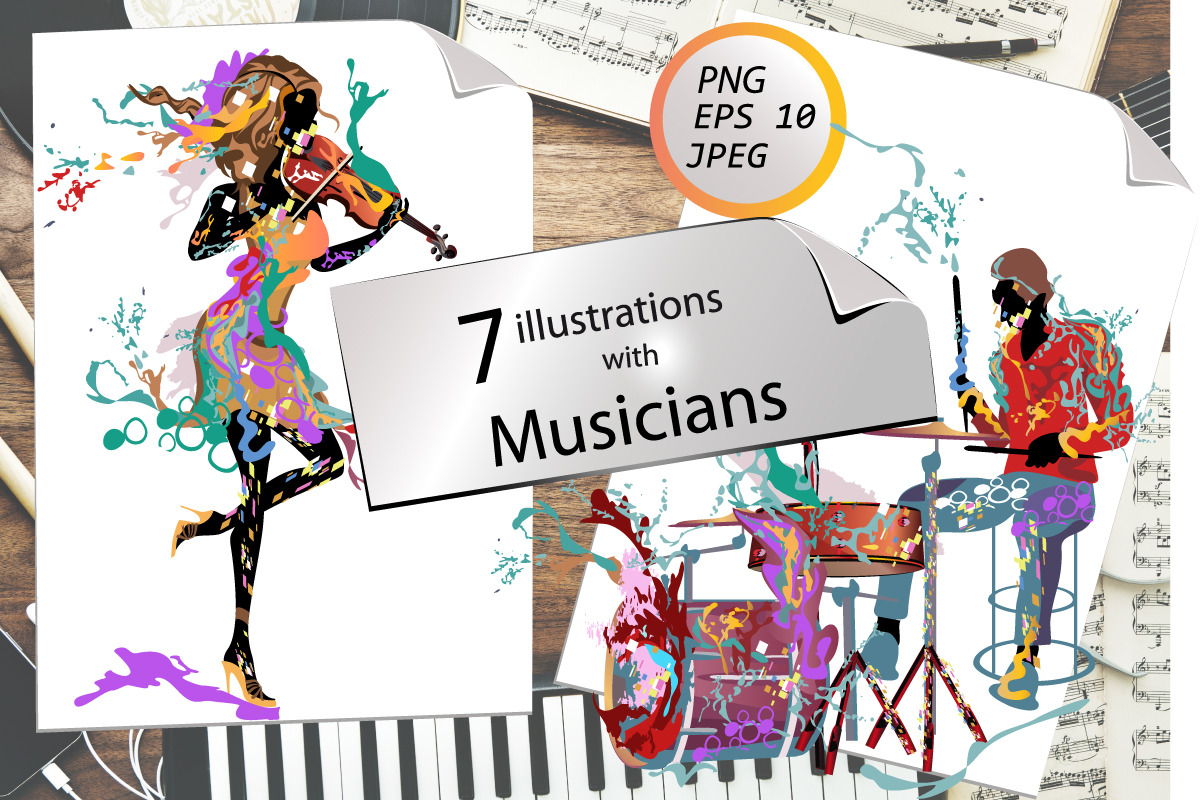 Abstract musicians., a Person Illustration by Laifalight (Photo 1 of 13)