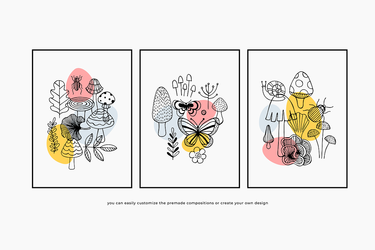 Mushroom illustrations, an Illustration by adehoidar (Photo 6 of 8)