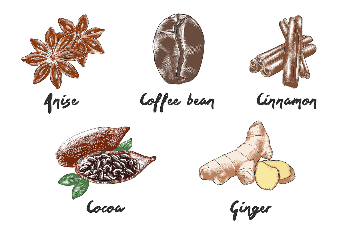 Set of 44 organic food sketches, a Food Illustration by Akimo Mia (Photo 7 of 9)