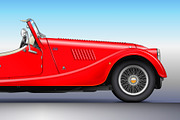Morgan Plus 4 vintage car, 1966, a Transportation Illustration by frizio (Thumbnail 3 of 4)