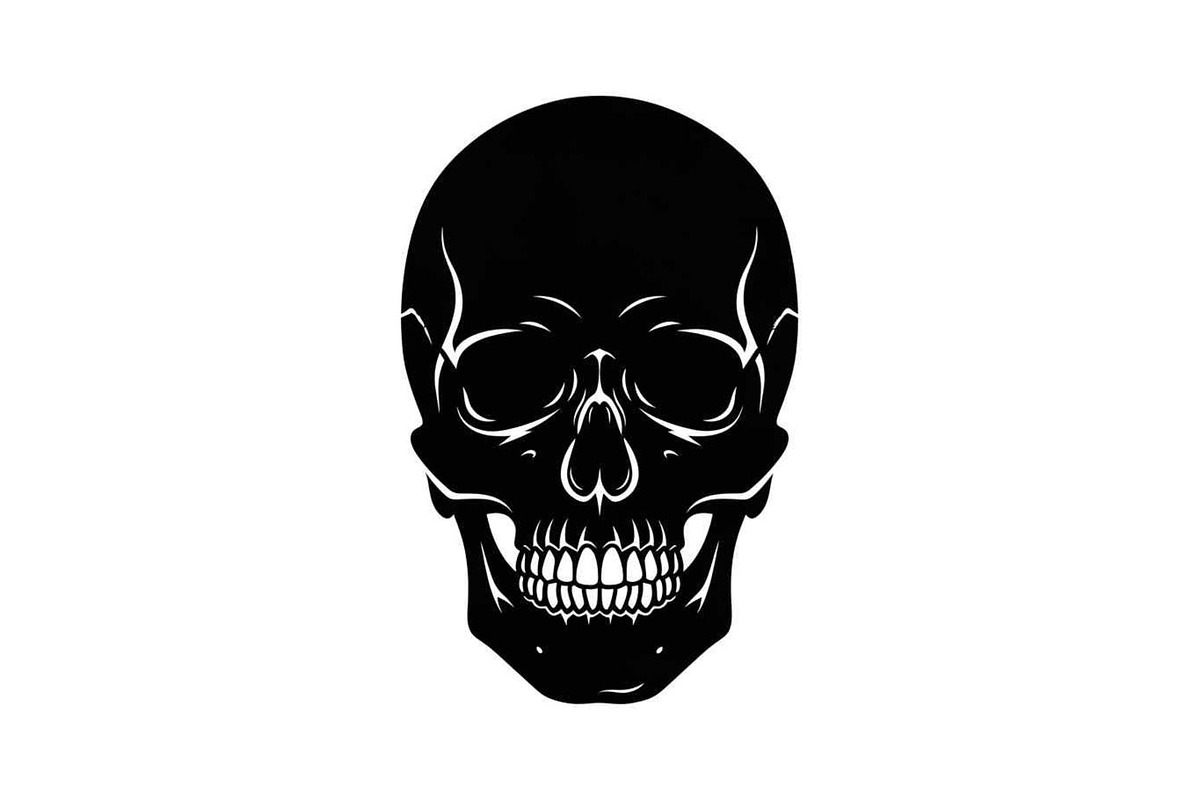 50 Skull Head Silhouette Vector Bund, an Illustration by Creativeshirt (Photo 34 of 51)