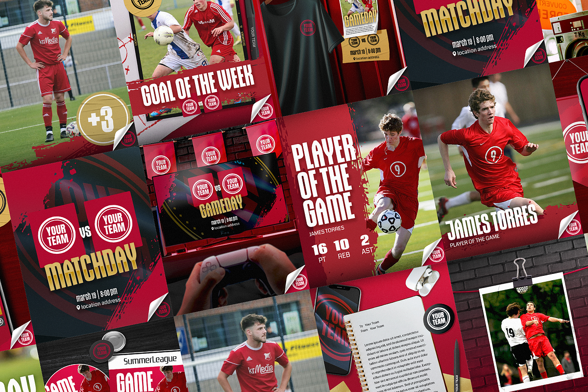 23 Sports Social Media Template, a Social Media Template by Creathift (Photo 4 of 7)
