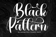 Black Pattern | Script Font, a Handwritten Font by Scratchones (Thumbnail 1 of 9)