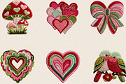 Faux Yarn Crochet Valentines Clipart, an Illustration by SVGArt (Thumbnail 8 of 8)