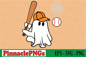 Spooky Baseball Player Ghost Boys