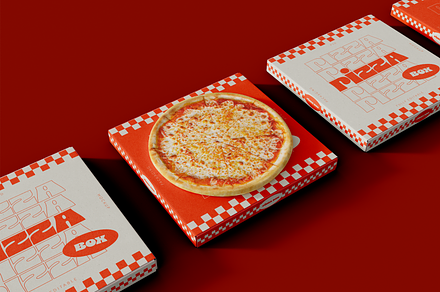 Square Pizza Boxes Mockup, an Advertising Mockup by Hubzway