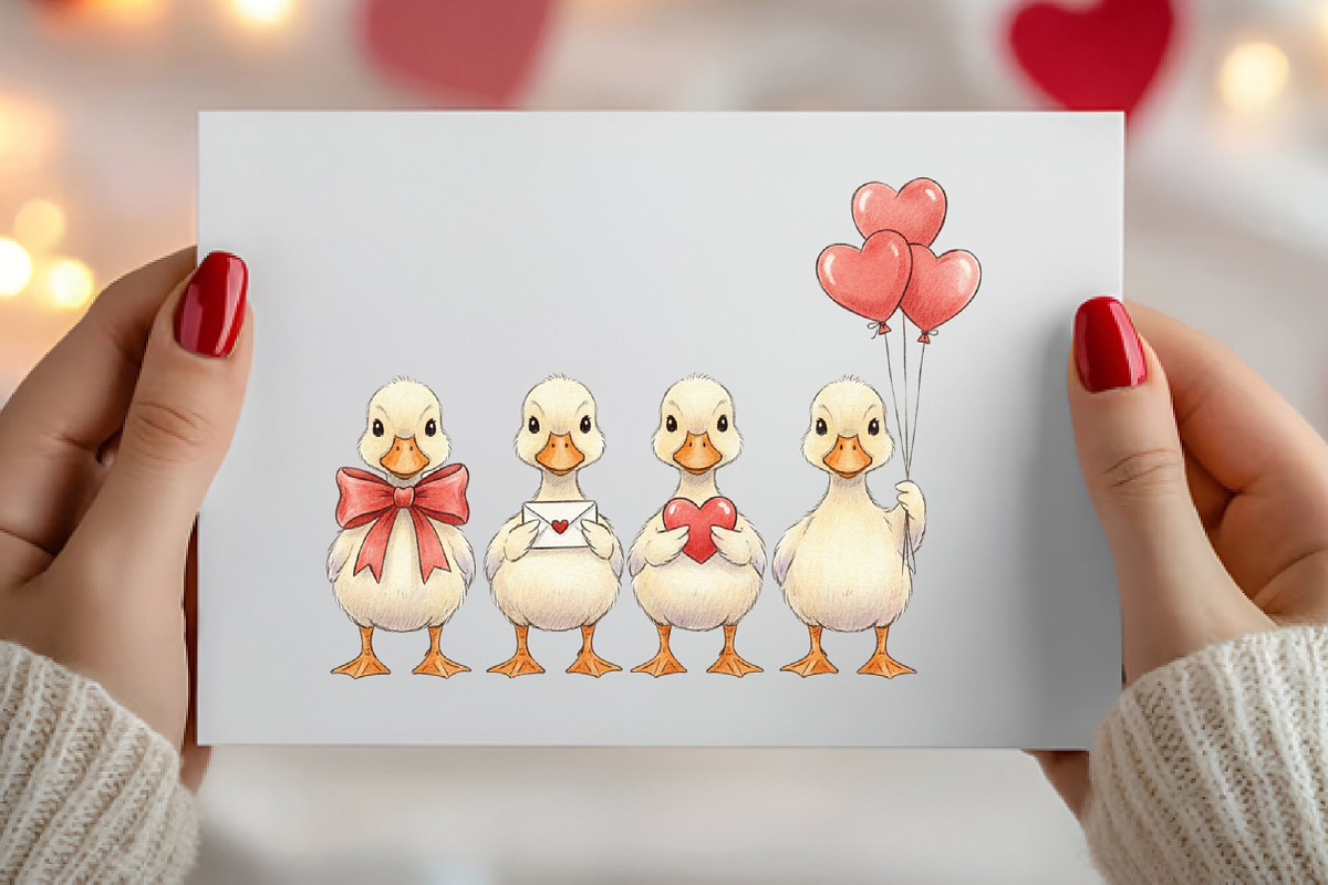 Funny Valentine Goose Png, an Illustration by Canvas Craft (Photo 4 of 7)