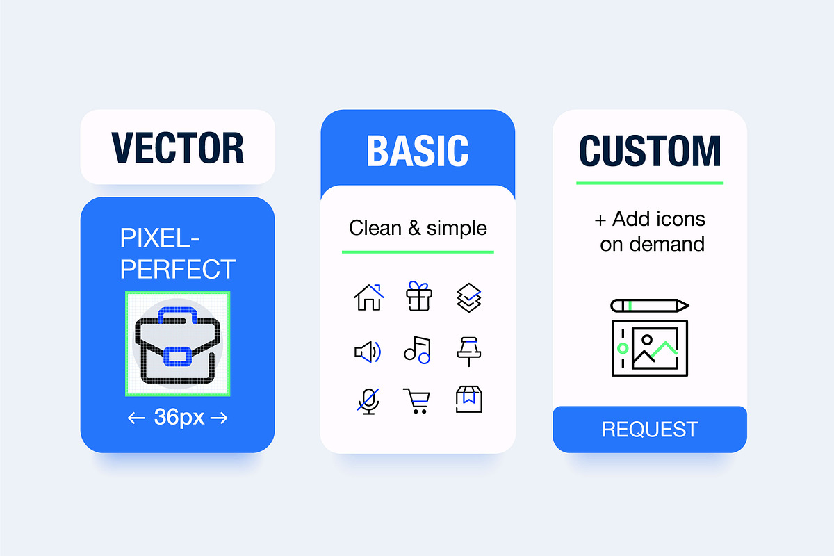 380 Pixel-Perfect Basic UI Vector Icon