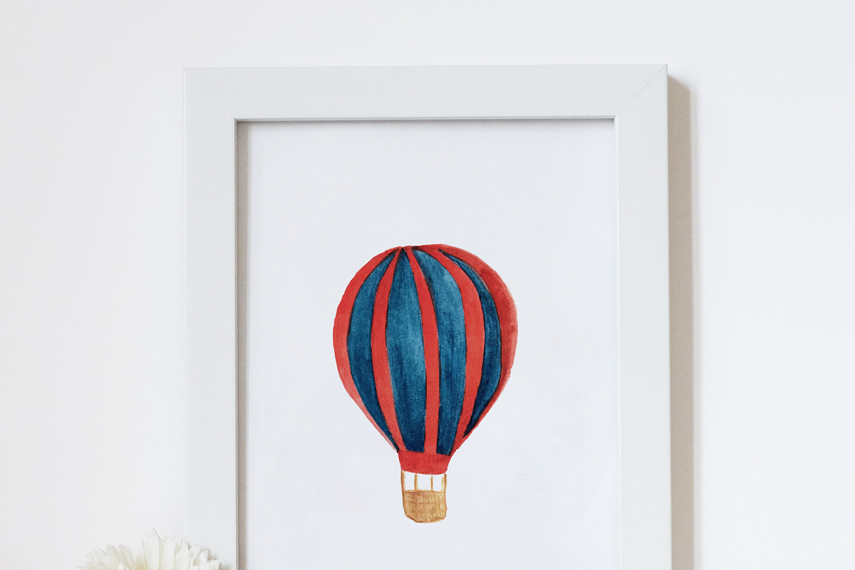 Hot Air Balloon Wall Art, an Illustration by artemyst (Photo 3 of 4)
