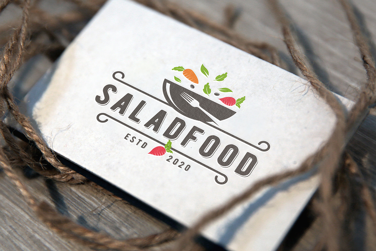 Salad Food Logo Template, a Branding & Logo Template by vectorwithin (Photo 3 of 3)