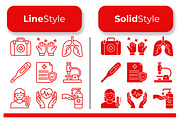 Healthcare Icons, an Outline Icon by Tekuni (Thumbnail 2 of 8)