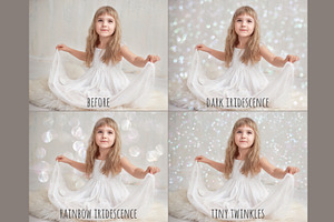 Iridescent Bokeh Photoshop Overlays