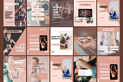 Fitness Coach Instagram Templates, a Social Media Template by Deepa Template Studio (Thumbnail 1 of 18)