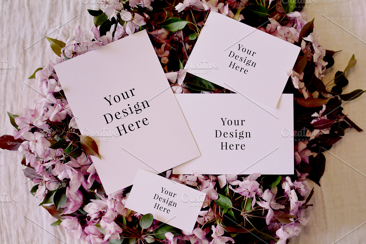 Blossom Stationary Mockup Bundle, a Print Template by Barn Owl Studio (Photo 5 of 10)