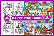 Merry Christmas Coloring Pages, a Seasonal Illustration by Coco Bloom (Thumbnail 1 of 4)