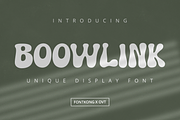 Boowlink - Unique Display Font, a Sans Serif Font by overlaytemplates (Thumbnail 1 of 6)