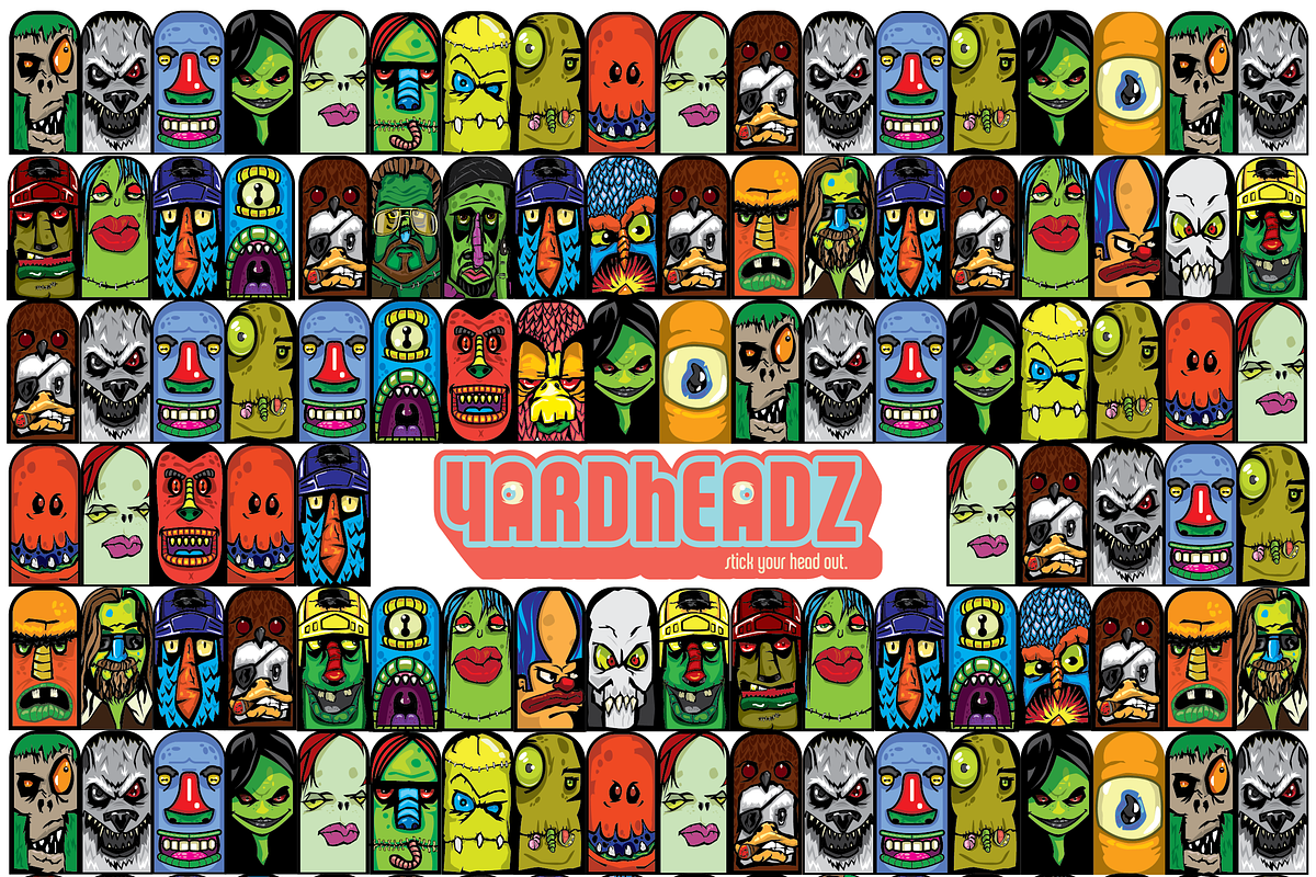 YardHeadz | Monster Characters, a Decorative Illustration by Bend Industries (Photo 3 of 3)
