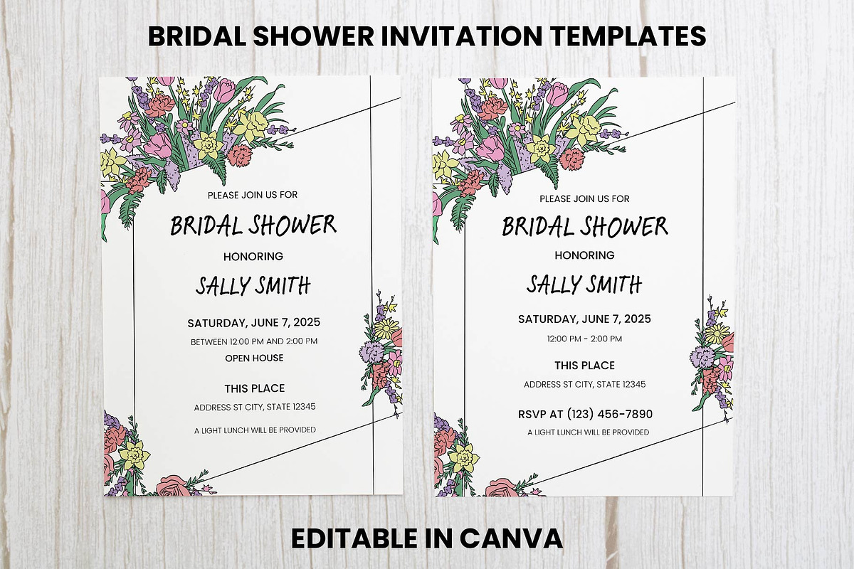 Pastel Floral Bridal Shower Invite, an Invitation Template by PinkHouseCollection (Photo 1 of 4)