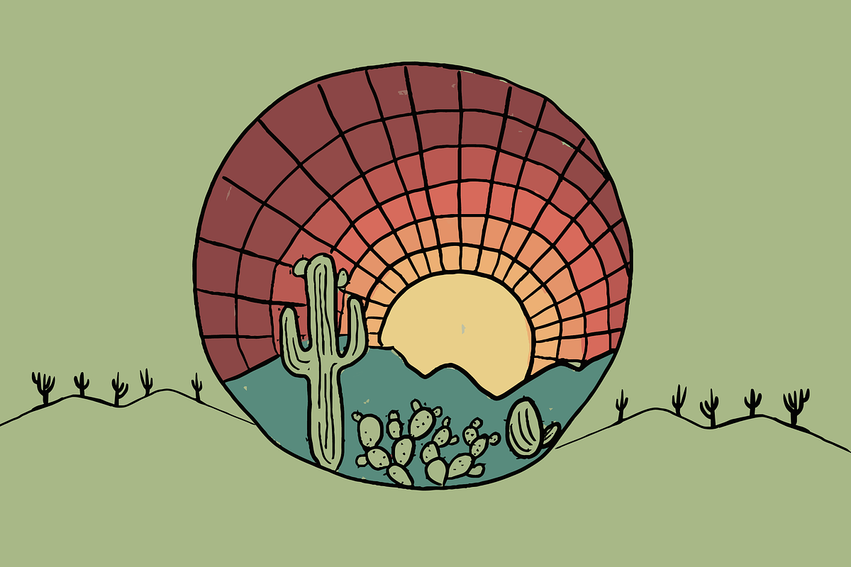 Hand-drawn Arizona Cactus Vector Set, an Object Illustration by charmellow (Photo 5 of 5)