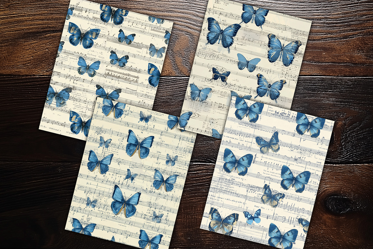 Blue Butterfly Sonata Scrapbooks, a Background Graphic by V Design Creator (Photo 9 of 12)