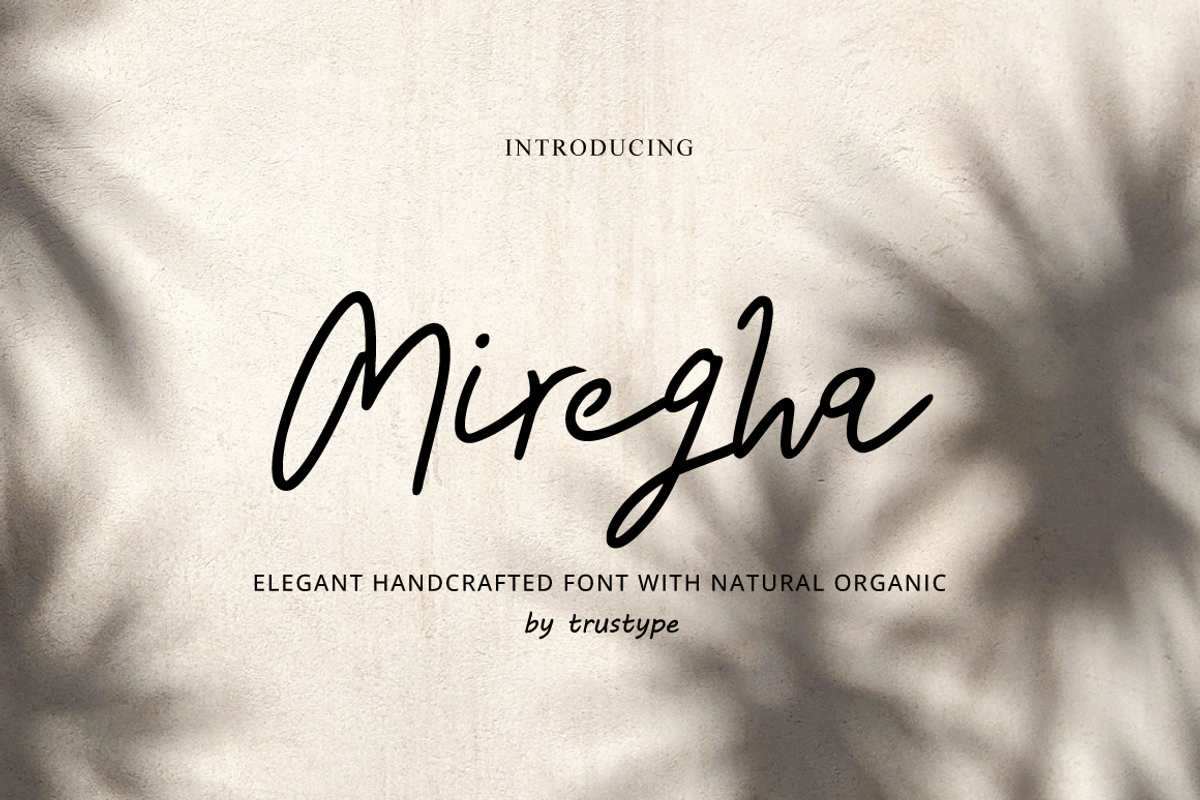 Miregha Signature, a Handwritten Font by Eltypesstudio (Photo 1 of 10)
