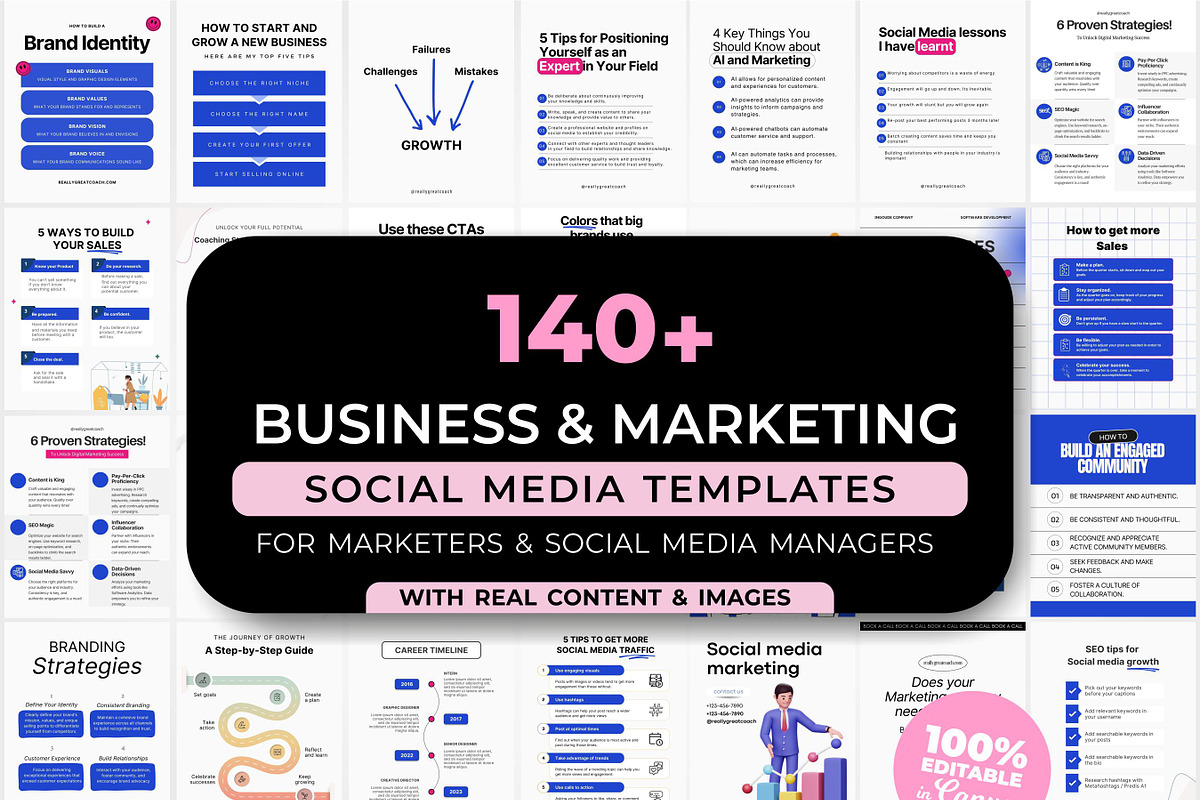 Marketing Coach Premade Social Media, a Social Media Template by Aks-Designs (Photo 1 of 7)