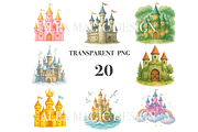 Castle Clipart Bundle, a Decorative Illustration by Pati Charm Studio (Thumbnail 3 of 8)
