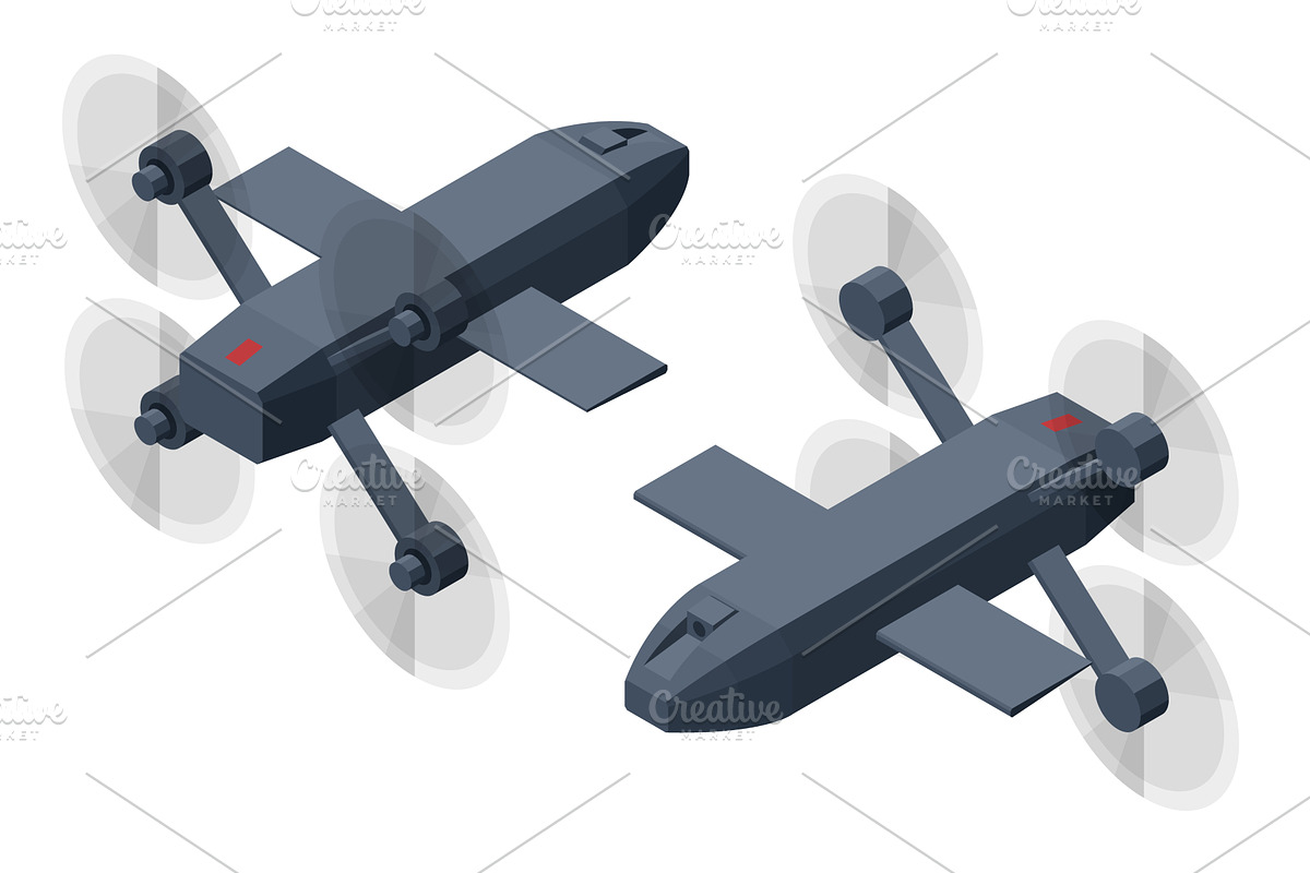 Isometric military two compact, a Transportation Illustration by Golden Sikorka