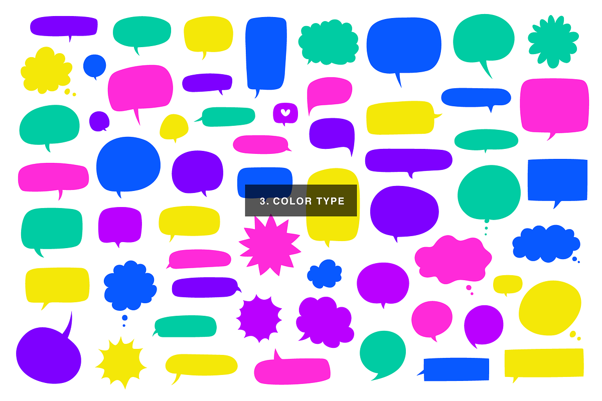59x3 Freehand speech bubbles vector, an Object Graphic by Pinkbrush (Photo 4 of 6)