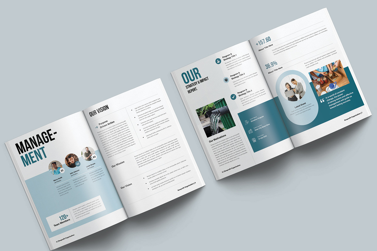 Nonprofit Charity Brochure Template, a Brochure Template by NorthPeak (Photo 4 of 9)