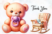 Lavender Soft Peach Baby Nursery Png, an Illustration by RobertsArt (Thumbnail 3 of 7)