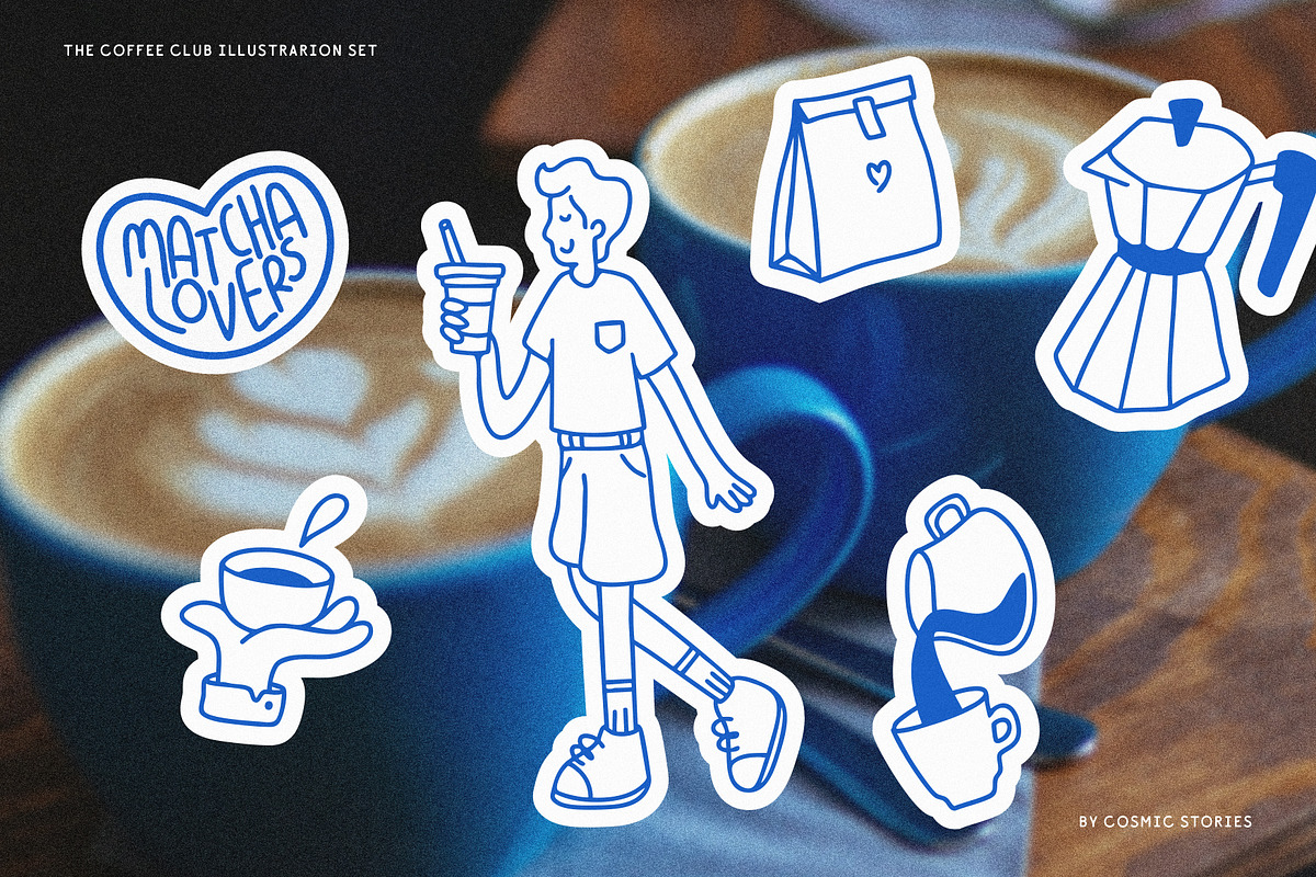 The Coffee Club Illustration Pack, an Object Graphic by CarmineType (Photo 9 of 14)