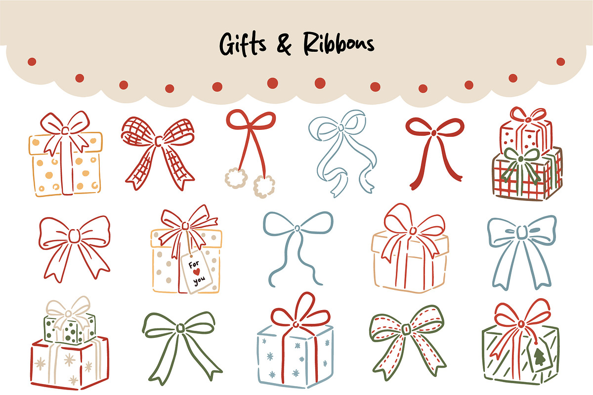 Christmas Doodles Bundle, a Seasonal Illustration by An Design (Photo 4 of 10)