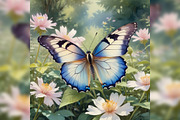 3D Butterfly Midjourney Prompts, a Background Graphic by Design Laz (Thumbnail 5 of 7)