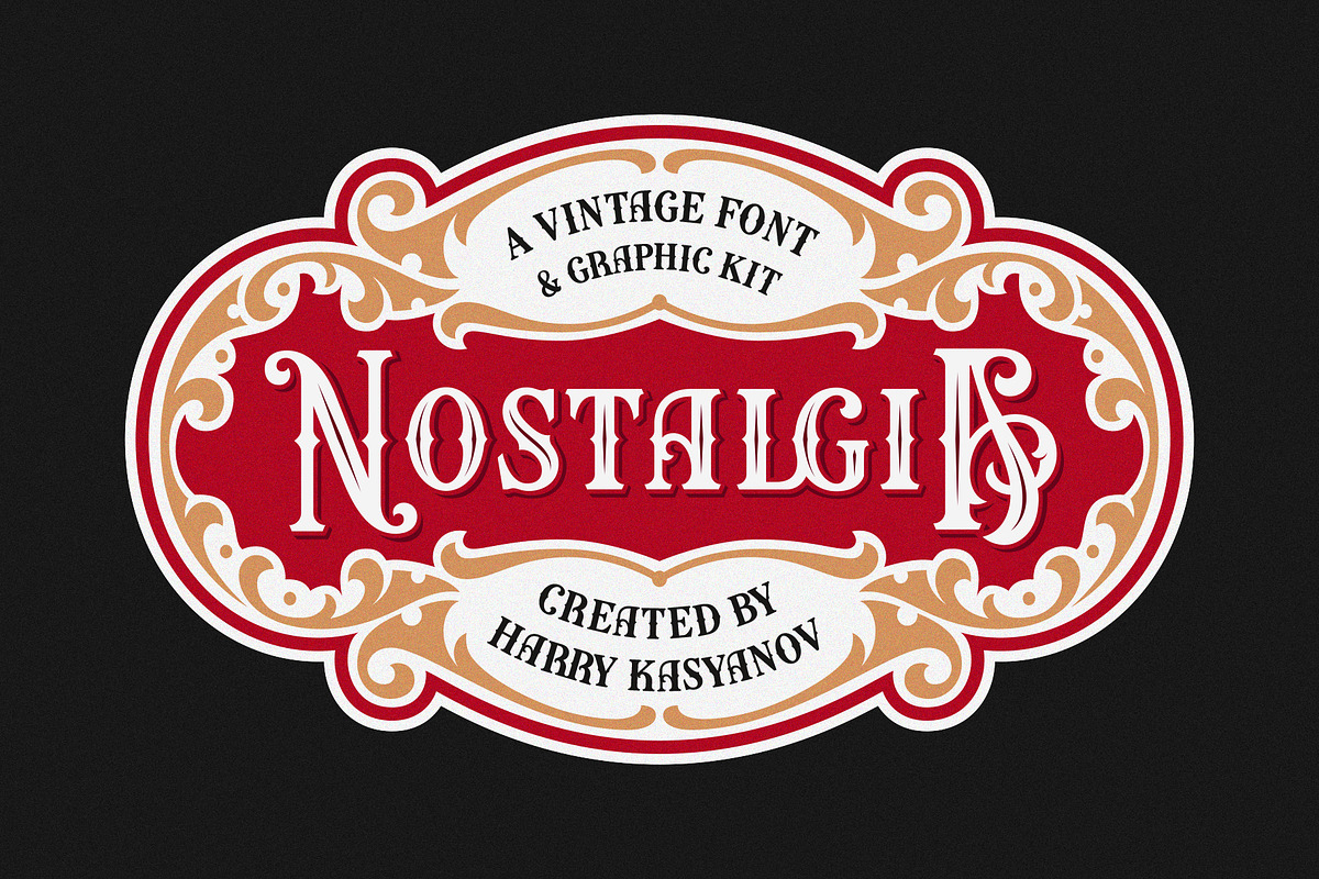Nostalgia Vintage Font, a Serif Font by Harry Kasyanov (Photo 1 of 16)